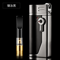 Плавание никелями Черное (может быть доступно в толстых сигаретах) ветрозащитный зажигалок+держатель сигарет