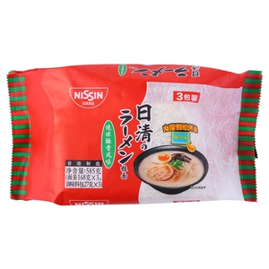 NISSIN/Nissin Quick Frozen Tonkotsu Flavor Ramen 585г (3 упаковки) Гонконг, Китай