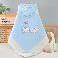 Детский хлопковый кролик для новорожденных, одеяло для младенца, осенний, увеличенная толщина