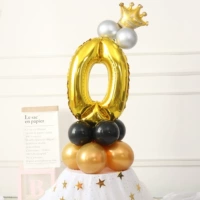 Золотой цифровой столб 0