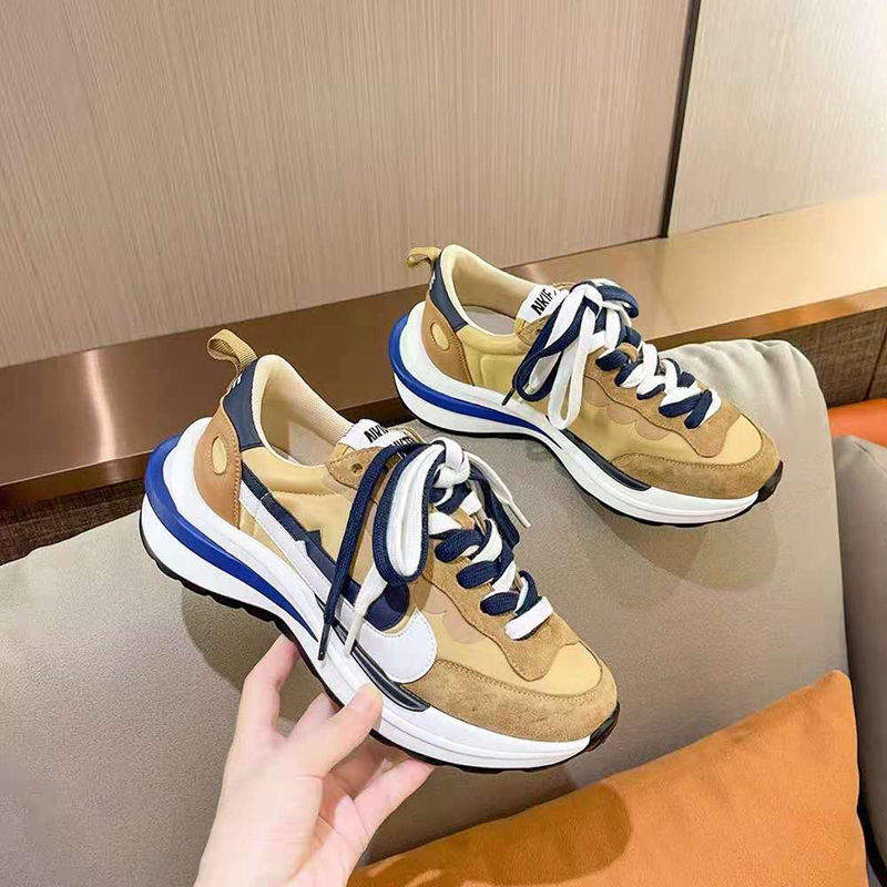 Apricot Autumnblack Daddy shoes female summer Mesh surface Bomb Street 2021 Thick bottom Apricot gym shoes Hot money Gougou Forrest Gump shoes female Thin