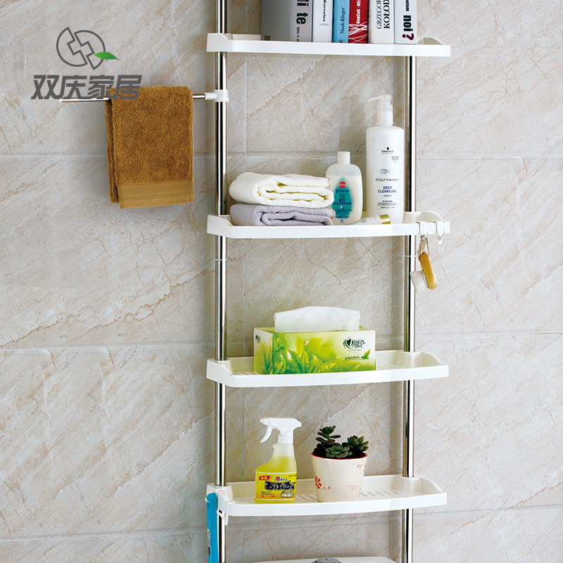 Double celebration Bathroom Toilet Shelf Floor Stainless steel Toilet Shelf Layer Shelf Toilet Bathroom Shelf Shelves Shelf  双庆浴室马桶置物架落地不锈钢马桶架层架卫生间浴室置物架收纳架 ชั้นวางของในห้องน้ำชั้นวางของสแตนเลสชั้นวางของชั้นวางของห้องน้ำชั้นวางของชั้นวางของในห้องน้ำ
