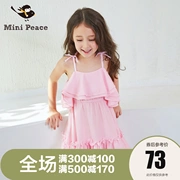 Minipeace Hòa bình Bird Girl Dress Playful Wood Ear Sling Sweet Child Princess Dress Summer Dress - Váy