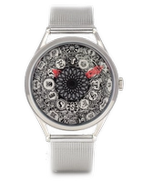 Серебряная оболочка+Серебряный стальный ремень Милана