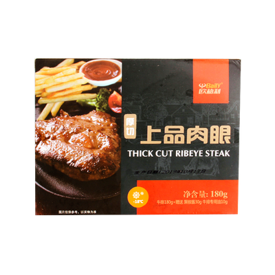 Oberli Стейк рибай прайм толстой нарезки 180г замороженное мясо, Western Food