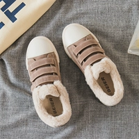 Giày cotton nữ mùa đông cộng với nhung hoang dã Sinh viên Hàn Quốc Velcro hai đôi giày cotton 2018 mới dày giày vải ấm giầy dior nữ