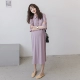 Đầm bà bầu mùa hè 2020 Thời trang Hàn Quốc giản dị giản dị giữa áo thun dài mẹ ra ngoài cho con bú - Áo thai sản