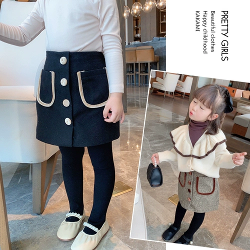 Осенняя детская юбка на девочку, мини-юбка, детская одежда, 2020, в западном стиле