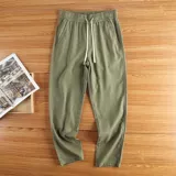 Домашний ежедневный старый канал товары ~ качество!Летние тонкие модели и узкие талию повседневные льняные брюки мужчины