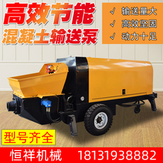 Бетононасос 二次结构柱泵上料机小型混凝土输送泵拖泵大颗粒地泵液压浇筑泵机