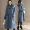 Áo len nữ phần dài 2018 Hàn Quốc phiên bản của mùa thu và mùa đông kích thước lớn dày eo trên lớn cổ áo len lông thủy triều áo dạ tweed dáng dài