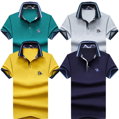 Летняя одежда, эластичная футболка polo, короткий рукав, в корейском стиле