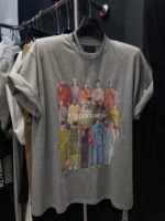 Южнокорейский летний ретро товар, футболка с коротким рукавом, в американском стиле, оверсайз, по фигуре