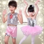 Ngày thiếu nhi Trang phục cho trẻ em Mẫu giáo Hiện đại Khiêu vũ Jazz Trang phục Biểu diễn Nam và Nữ Khiêu vũ Váy fluffy - Trang phục quần áo cho bé gái