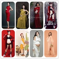 Phiên bản Hàn Quốc của bà bầu ảnh chủ đề nhiếp ảnh quần áo cá tính thời trang xác ướp quần áo đẹp studio ảnh phụ nữ mang thai váy bầu suông đẹp