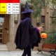 Trang phục Halloween trẻ em, biểu diễn người lớn, áo choàng, quần áo phù thủy, trang phục biểu diễn phù thủy nhỏ cos cha mẹ và con cái halloween kinh dị
