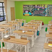 Viết thanh niên thuận tiện đào tạo lớp sửa chữa bàn học và ghế nội thất nghệ thuật lớp phong cách khung học sinh trung học - Nội thất giảng dạy tại trường