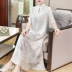 Cải tiến váy Hanfu Phong cách Trung Quốc phù hợp với trà Zen nữ mùa hè retro phong cách Trung Quốc phụ nữ thanh lịch váy voan - Sản phẩm HOT Sản phẩm HOT