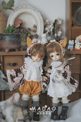 taobao agent Massachusetts Wanshiwu BJD baby clothing 6 points, six points, blessing cat Gemini men and women elements Chinese style Chinese style