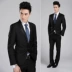 Công việc phỏng vấn nam một nút phù hợp với phiên bản mỏng phù hợp với màu đen phù hợp với chuyên nghiệp mỏng sáng bóng chống nhăn thời trang kinh doanh Suit phù hợp