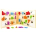mầm non đồ chơi giáo dục ghép hình cho trẻ em trai 2 tuổi và trẻ em gái lá thư từ của dán bảng chữ cái gắn liền với kỹ thuật số 3D ba chiều ghép hình câu đố Đồ chơi giáo dục