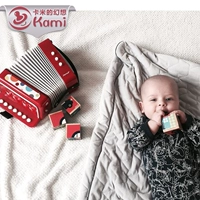 Pháp janod trẻ em accordion nhạc cụ đồ chơi âm nhạc mini câu đố giáo dục sớm món quà bé 3 tuổi bộ gõ cho bé