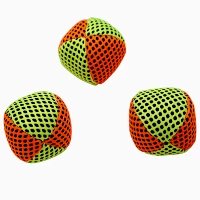 Сэндвич жонглирование 90 г навыки рук мяч Двойной слой сетки бросить жонглирование шарики флуоресцентное цвет