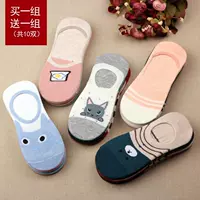 Vớ cotton, vớ thuyền nữ, vớ mùa đông, phụ nữ, vớ thấp, vớ vô hình, vớ nữ, miệng nông, silicon, không trơn, ấm vớ chống trượt