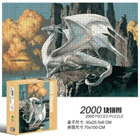 2000 штук белого дракона 70*100см без 4 упаковок клея