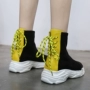 2018 mùa thu mới vớ co giãn nữ phiên bản Hàn Quốc của ulzzang triều hoang dã giày cao để giúp giày thể thao giày boot nữ cổ thấp