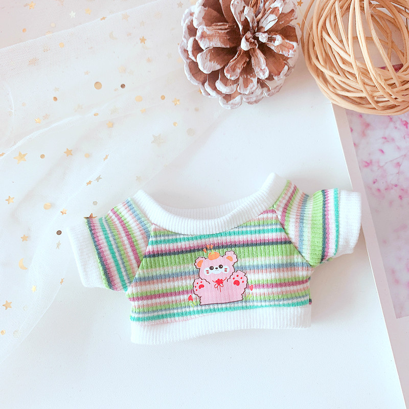 The Clothes Are Greengoods in stock lovely One shoulder rompers stripe T-shirt 20 centimeter suit 20cm bjd  Star Whoa, whoa Doll Changing clothes