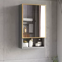 Tủ gương phòng tắm bằng gỗ nguyên khối đơn giản tủ trang điểm phòng tắm