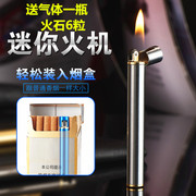 Creative mini kim loại thuốc lá khói nhẹ hơn siêu mịn nam giới và phụ nữ tính năng cầm tay bánh xe mài mở lửa inflatable nhẹ hơn