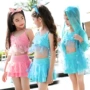 Đồ bơi trẻ em gái chia dễ thương công chúa ăn mặc mới ren kem chống nắng sinh viên mùa hè bộ áo tắm trẻ em