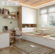 Tatami giường xuống tổng thể căn hộ tùy chỉnh nhỏ hiện đại nhỏ gọn bảng kết hợp Giường lưu trữ tủ quần áo tủ sách một giường - Giường