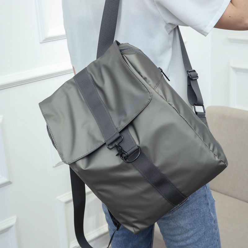 2019 simple en nylon imperméable sac à dos double-épaule sac à dos d'hommes et de femmes version coréenne de l'afflux d'étudiants casual sac à dos de voyage