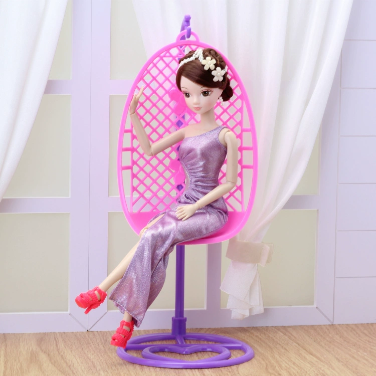 Búp bê Barbie Dailan sáu phần phân phối đồ nội thất trong nhà xích đu treo giỏ treo ghế xích đu màu sắc giao hàng ngẫu nhiên - Búp bê / Phụ kiện