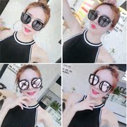 Kính mát của phụ nữ chụp đường phố kính mát màu đen hoang dã kính hồng sunglasses UV 2018 new