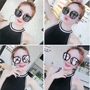 Kính mát của phụ nữ chụp đường phố kính mát màu đen hoang dã kính hồng sunglasses UV 2018 new kính râm thời trang