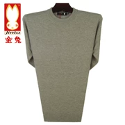 Thỏ vàng mùa đông người đàn ông mới của cashmere đáy áo sơ mi nam cổ tròn màu áo len giản dị áo len cashmere