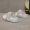 Giày lười nhỏ nữ màu trắng 2018 hè mới một đôi giày vải đa năng nữ phiên bản Hàn Quốc nửa kéo giày trắng thủy triều