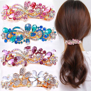 Hàn quốc top clip kẹp tóc lớn mùa xuân clip rhinestone tóc phụ kiện ponytail clip pha lê đầu trang sức kim cương kẹp tóc chữ thập clip