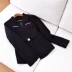 X076 mùa xuân và mùa thu phụ nữ mới của eo nhỏ phù hợp với một khóa tính khí phù hợp với cơ thể áo khoác nhỏ B7-9 vest công sở nữ Business Suit