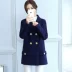 Áo khoác len nữ 2017 mùa đông mới dành cho nữ phiên bản Hàn Quốc của chiếc áo len dài màu len hoang dã cho học sinh - Áo khoác dài Áo khoác dài