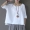 Áo thun cotton và vải lanh nữ rộng tay giữa mùa hè 2019 nghệ thuật mới tay ngắn màu trắng rộng rãi áo cotton cotton kích thước lớn - Áo phông