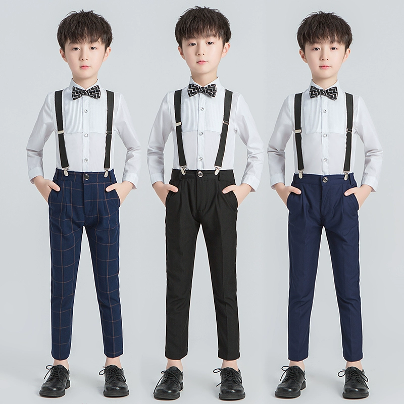 Hoa boy boy ăn mặc phù hợp với trẻ em chủ nhà biểu diễn piano trang phục mùa xuân chàng trai phong cách tiếng anh đẹp trai - Váy trẻ em