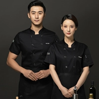 Черный фартук, короткий рукав