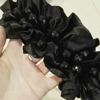 Черные атласные морщины из бисера, воротничка аксессуары для одежды 2 юань 1