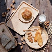 Nhật bản pallet gỗ cao su hình chữ nhật tấm gỗ đĩa cup tray lớn rắn tấm gỗ pastry tấm bánh