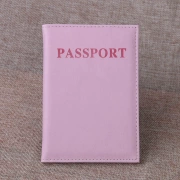 Hàn quốc màu rắn hộ chiếu PU da trường hợp hộ chiếu gói tài liệu gói kinh doanh hộ chiếu bộ có thể được tùy chỉnh logo